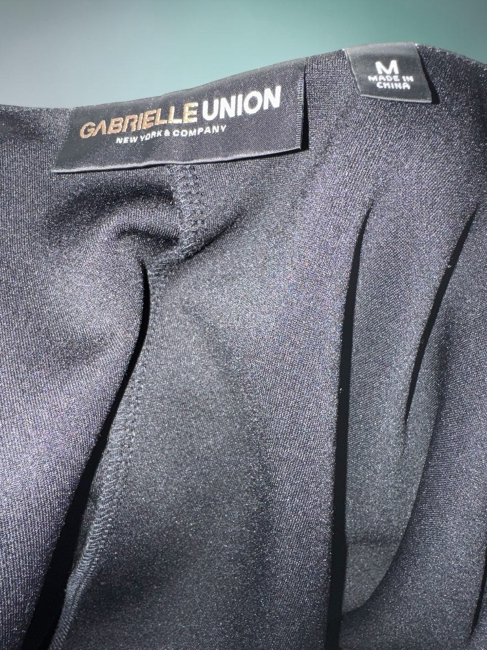 NY & Company/Gabriella Union White/Black Colorblock Shirt Dress- Size Medium - Picture 4 of 12
